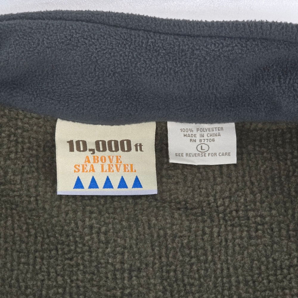 10,000 Ft Above Sea Level Fleece Jacket Mens Large Gorp Checked Full Zip Outdoor - Picture 6 of 15